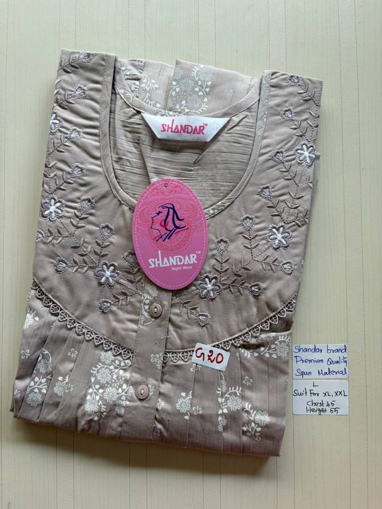 BS223 Shandar Spun nighty