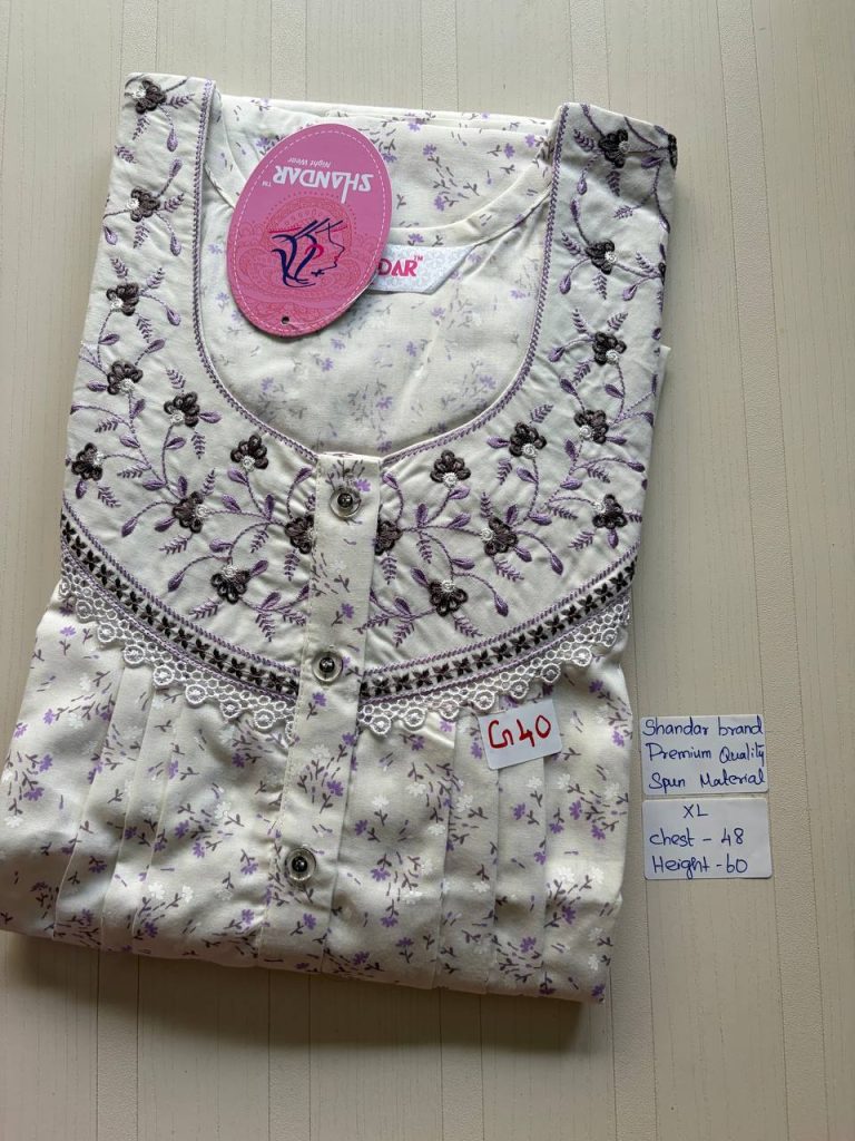 cs075 Shandar Spun nighty