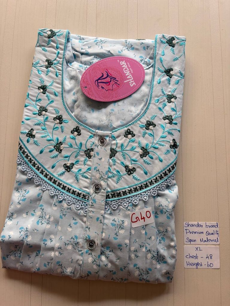 cs076 Shandar Spun nighty