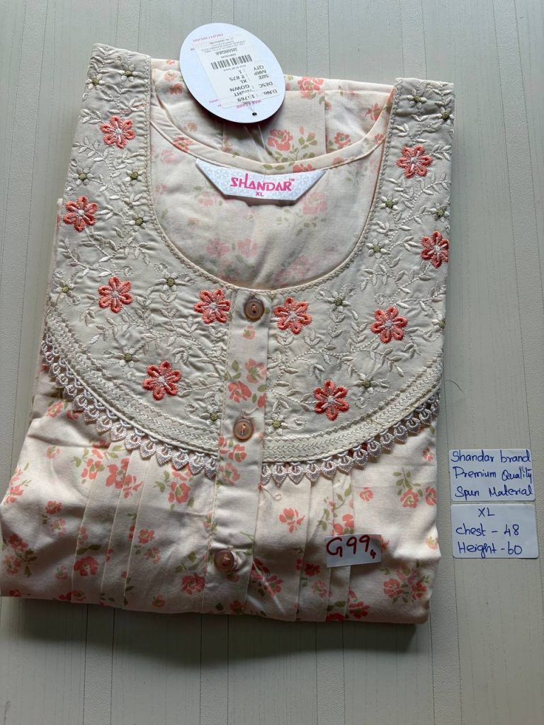 cs084 Shandar Spun nighty