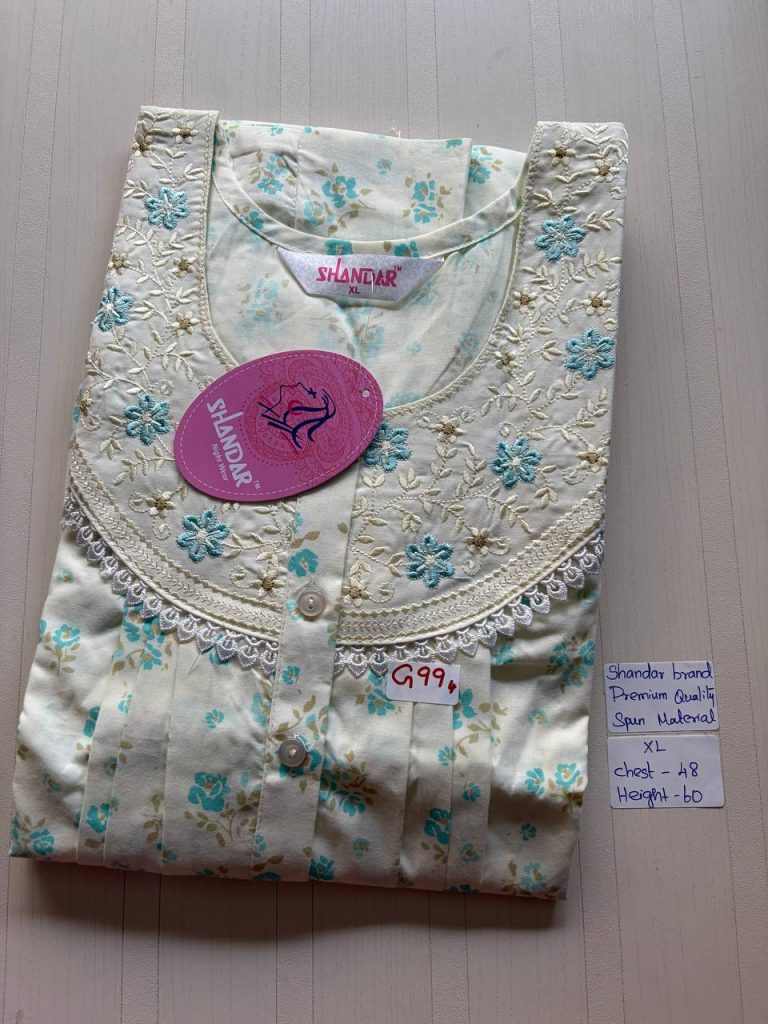 cs086 Shandar Spun nighty