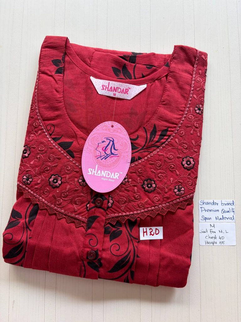as009 Shandar Spun nighty