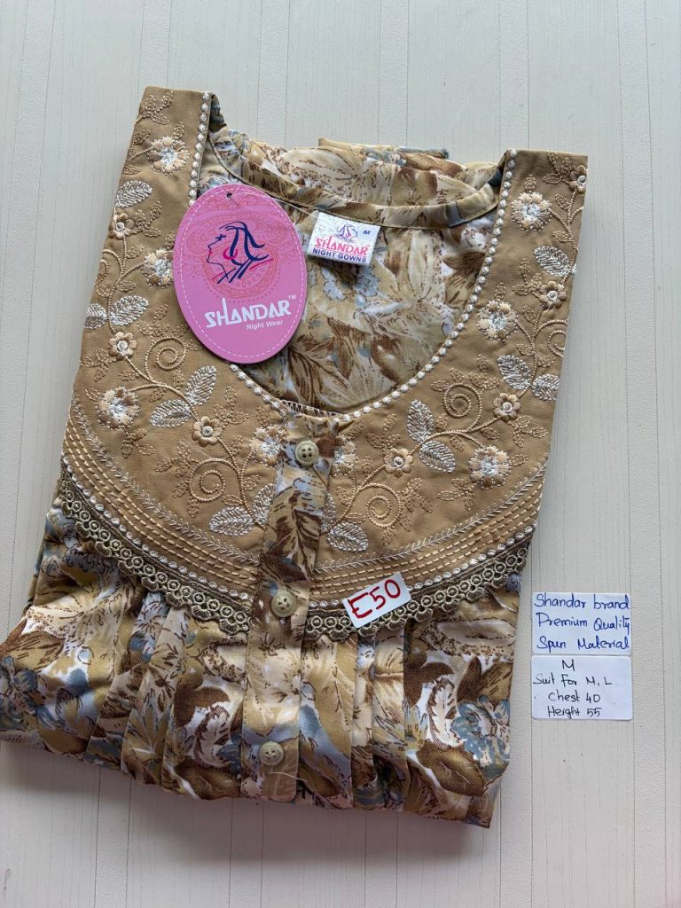 as041 Shandar Spun nighty