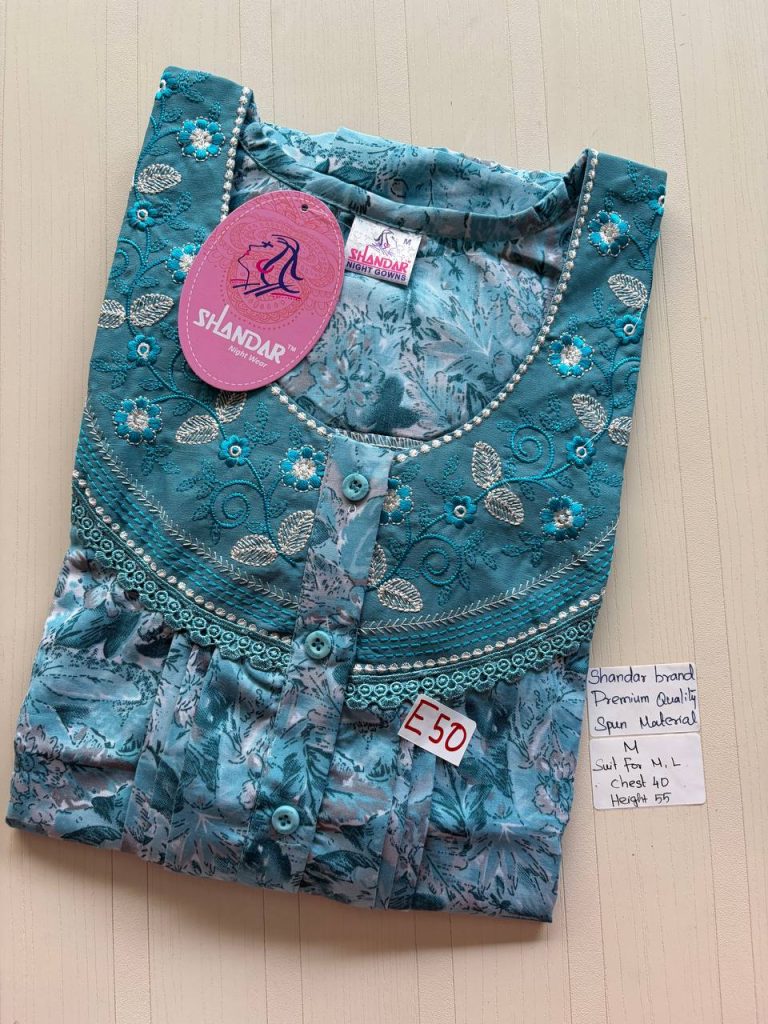 as042 Shandar Spun nighty