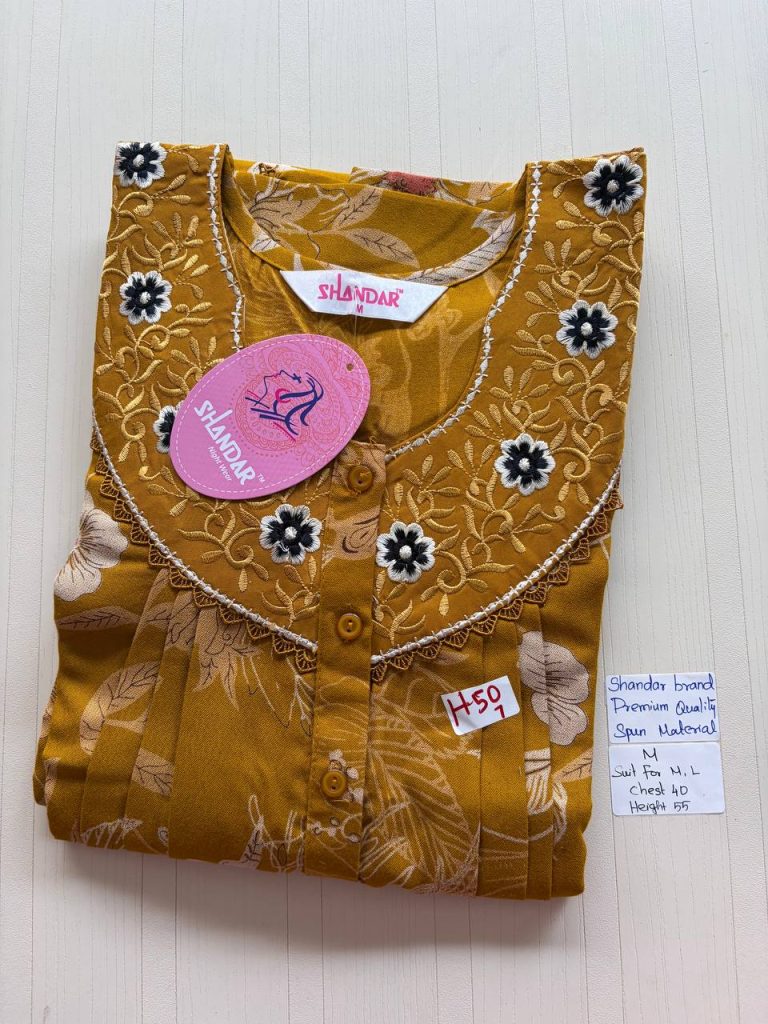 as049 Shandar Spun nighty