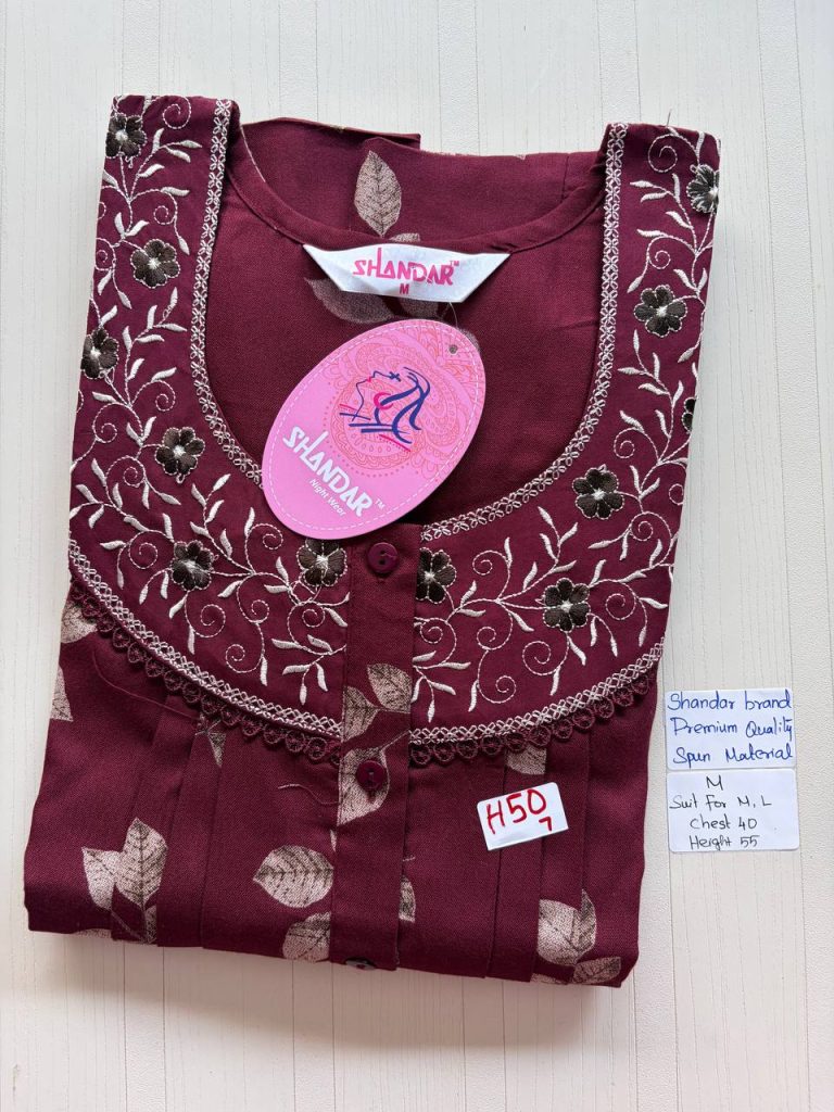 as052 Shandar Spun nighty