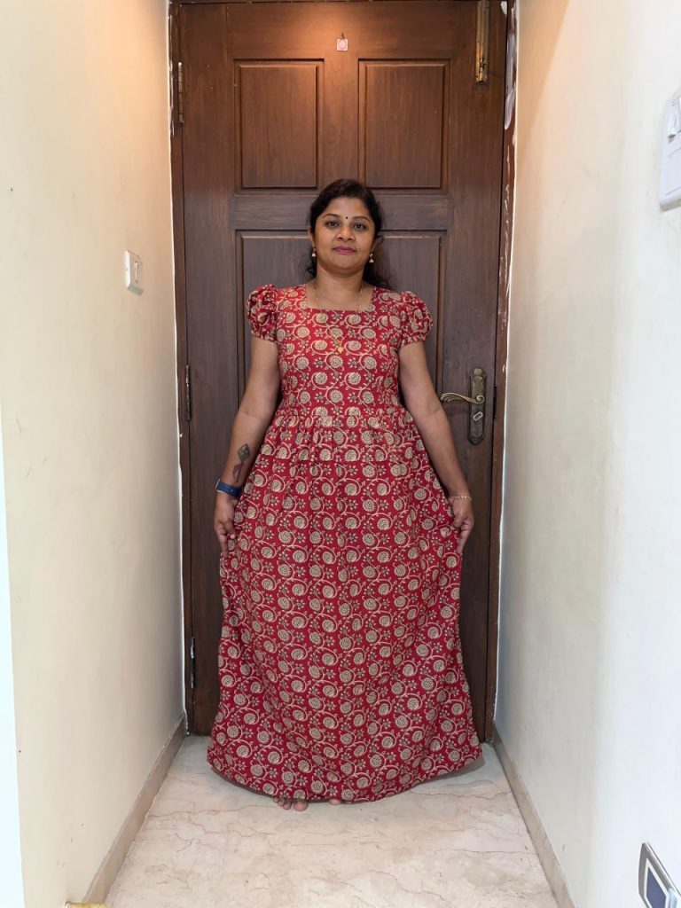 AB1212 Peacock Feeding frock puff sleeve