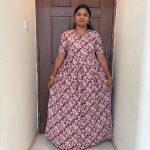 MF0034 Peacock maxi frock