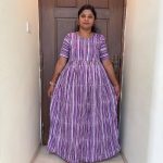 MF0037 Peacock maxi frock