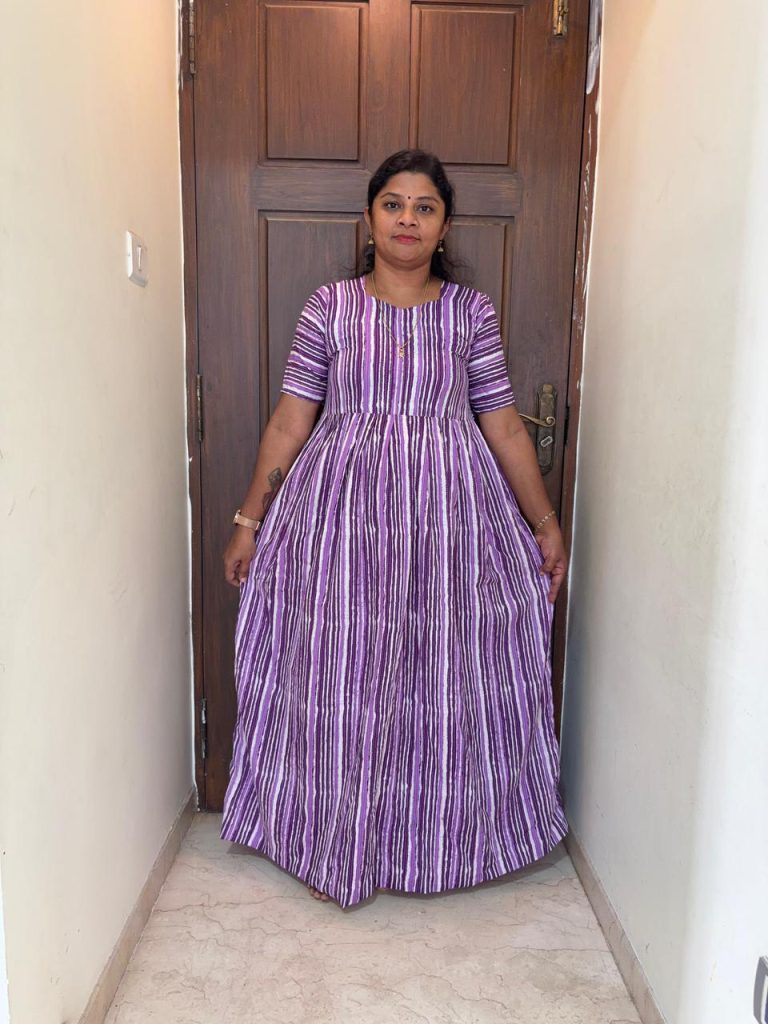 MF0037 Peacock maxi frock