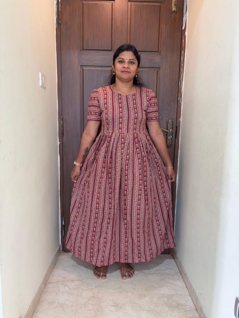MF0040 Peacock maxi frock