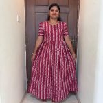 MF0041 Peacock maxi frock