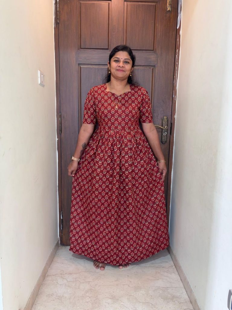 MF0042 Peacock maxi frock