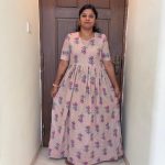 MF0048 Peacock maxi frock