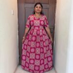 MF0049 Peacock maxi frock