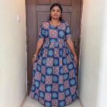 MF0050 Peacock maxi frock