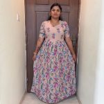 MF0051 Peacock maxi frock