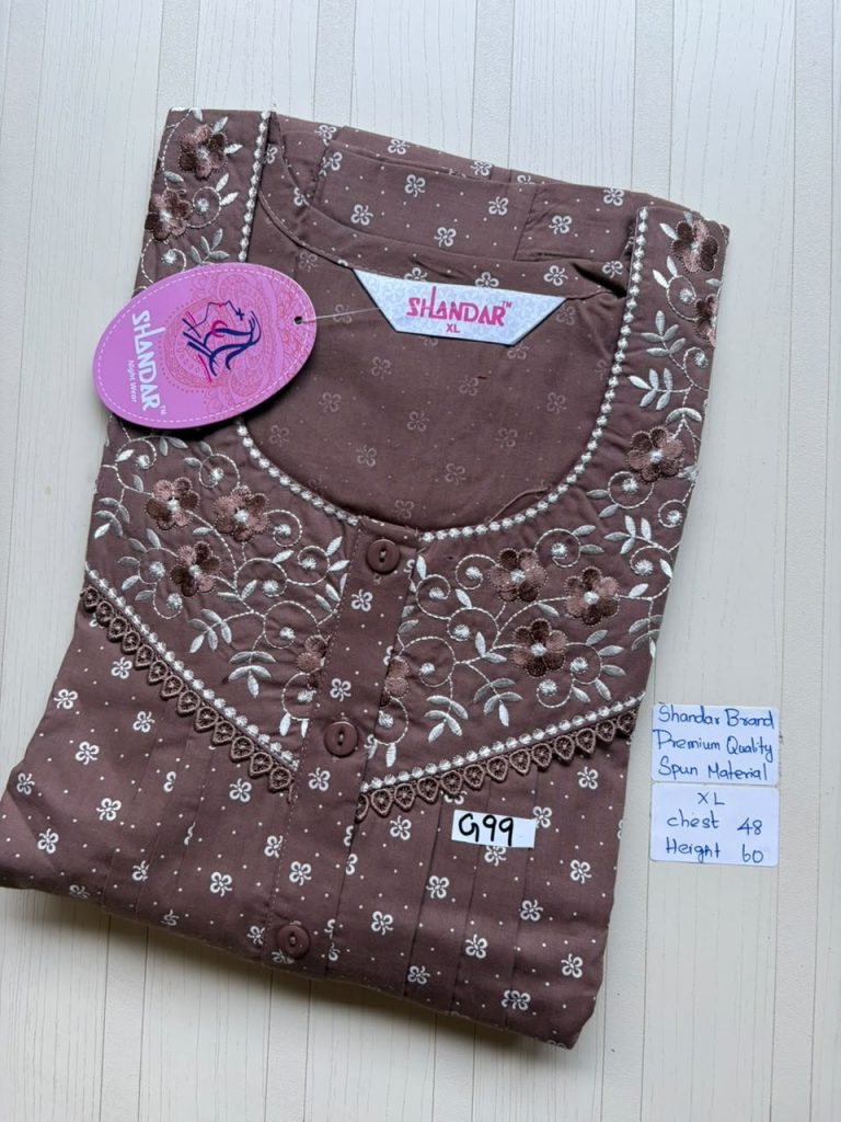 CS208 Height Shandar Spun nighty