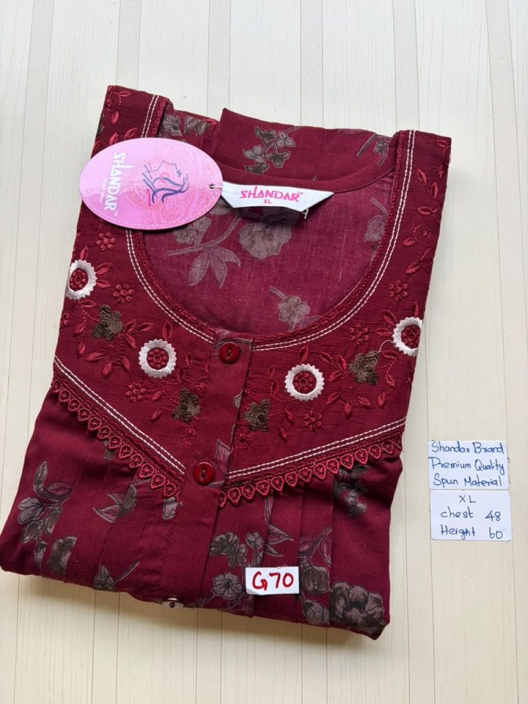 CS319 Height Shandar Spun nighty