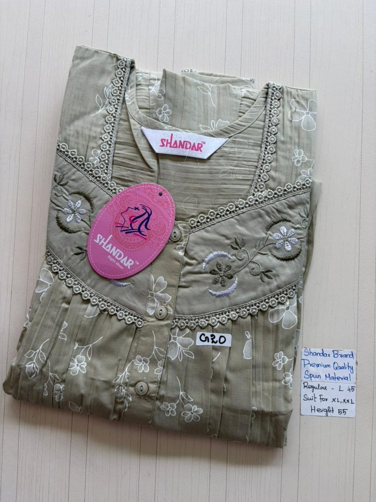 BS254 Shandar Spun nighty