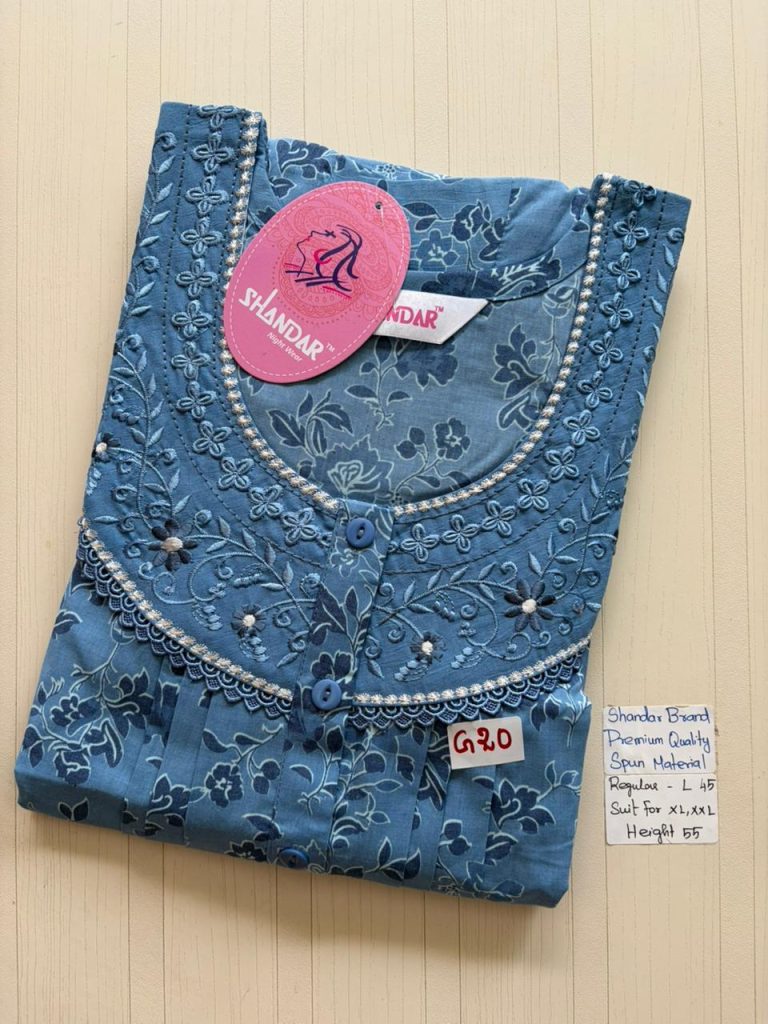 BS258 Shandar Spun nighty