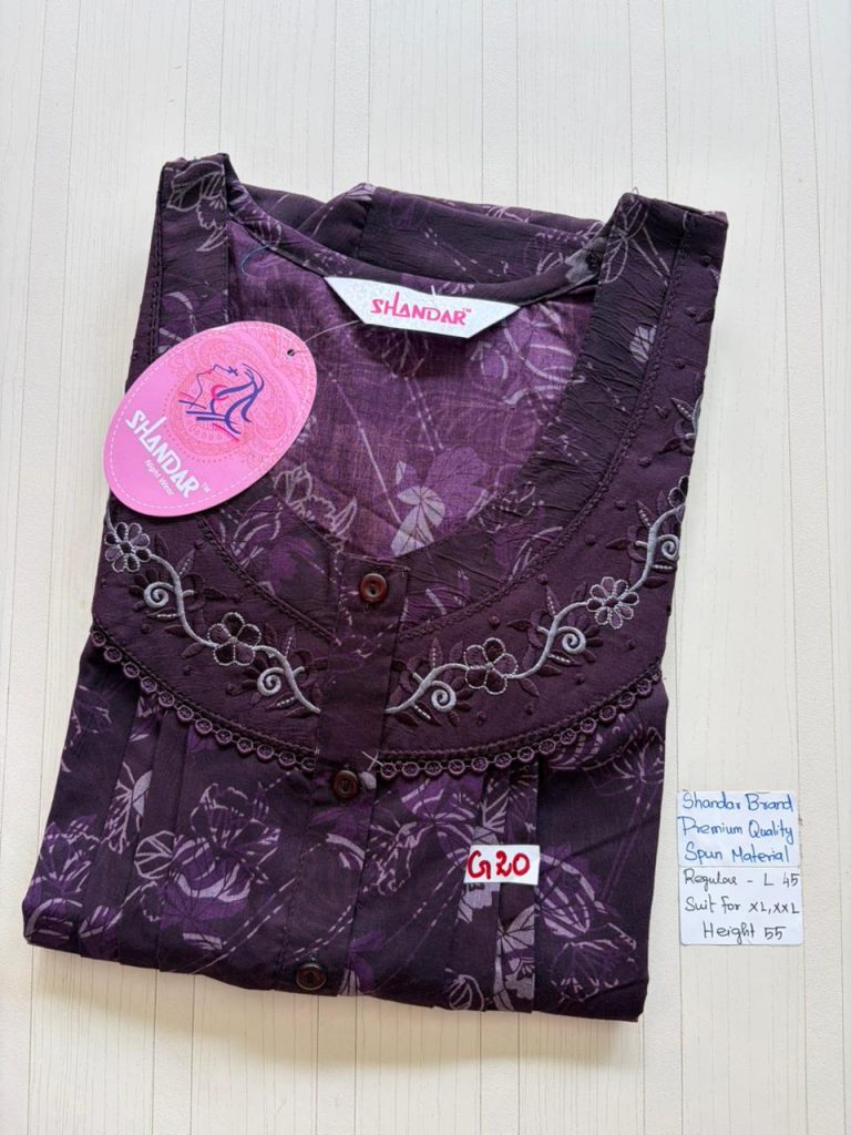 BS245 Shandar Spun nighty