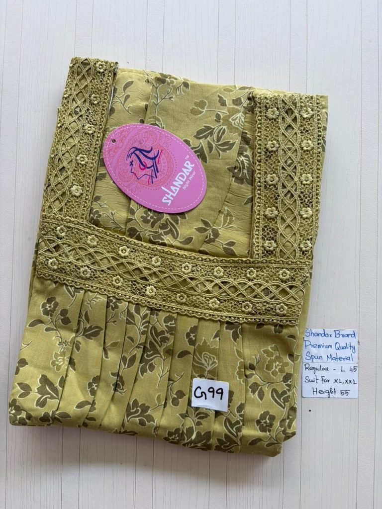 BS337 Shandar Spun nighty