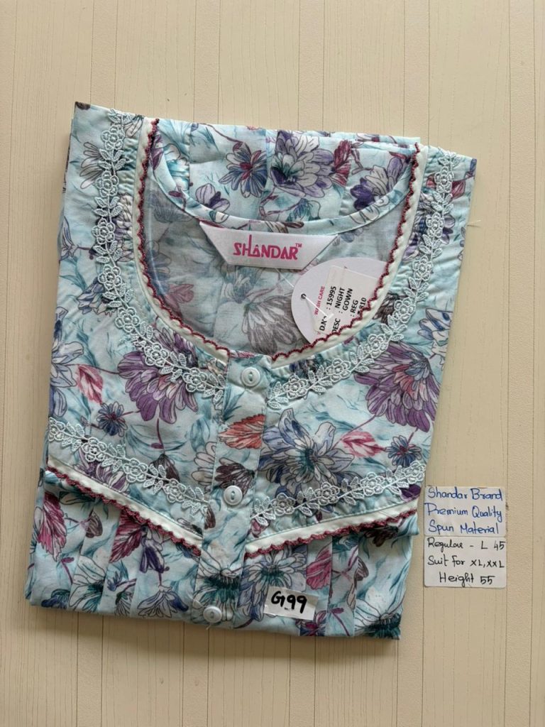 BS352 Shandar Spun nighty