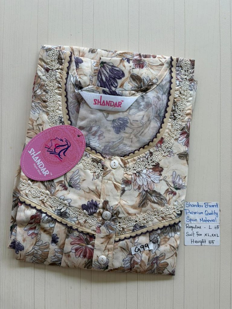 BS354 Shandar Spun nighty