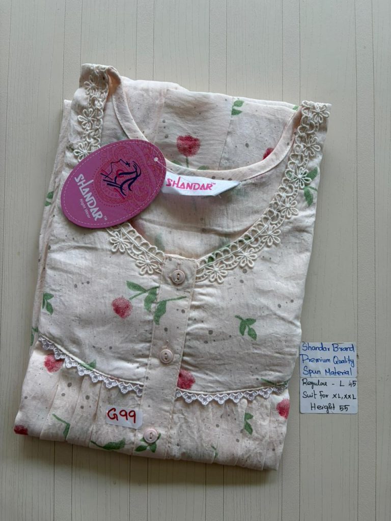 BS358 Shandar Spun nighty