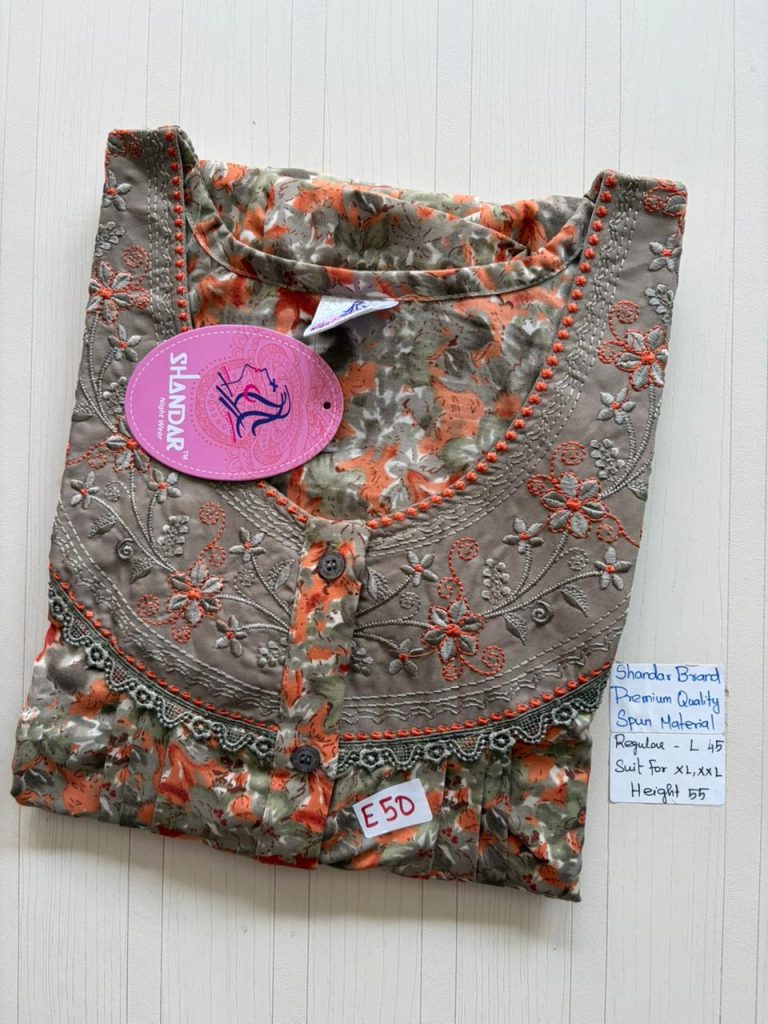 BS387 Shandar Spun nighty