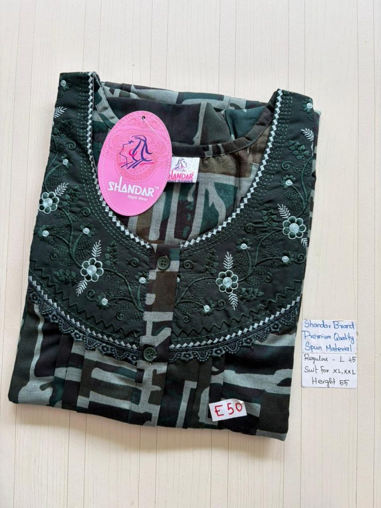 BS468 Shandar Spun nighty