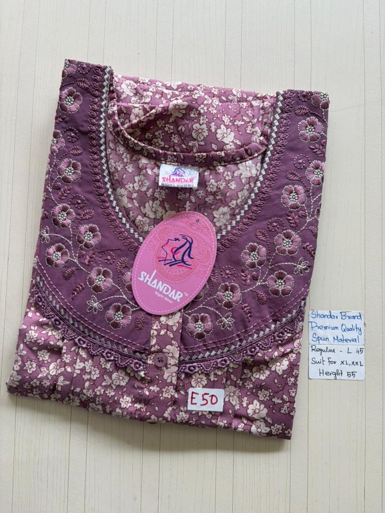 BS546 Shandar Spun nighty